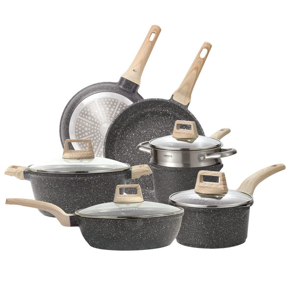 Carote EW11 11-Piece Pots and Pans Set Nonstick Granite Kitchen Cookware  Set