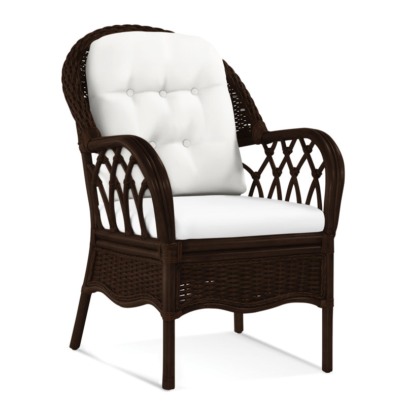 Everglade Upholstered Arm Chair, Coffee, Elite Ivory; 0321-91