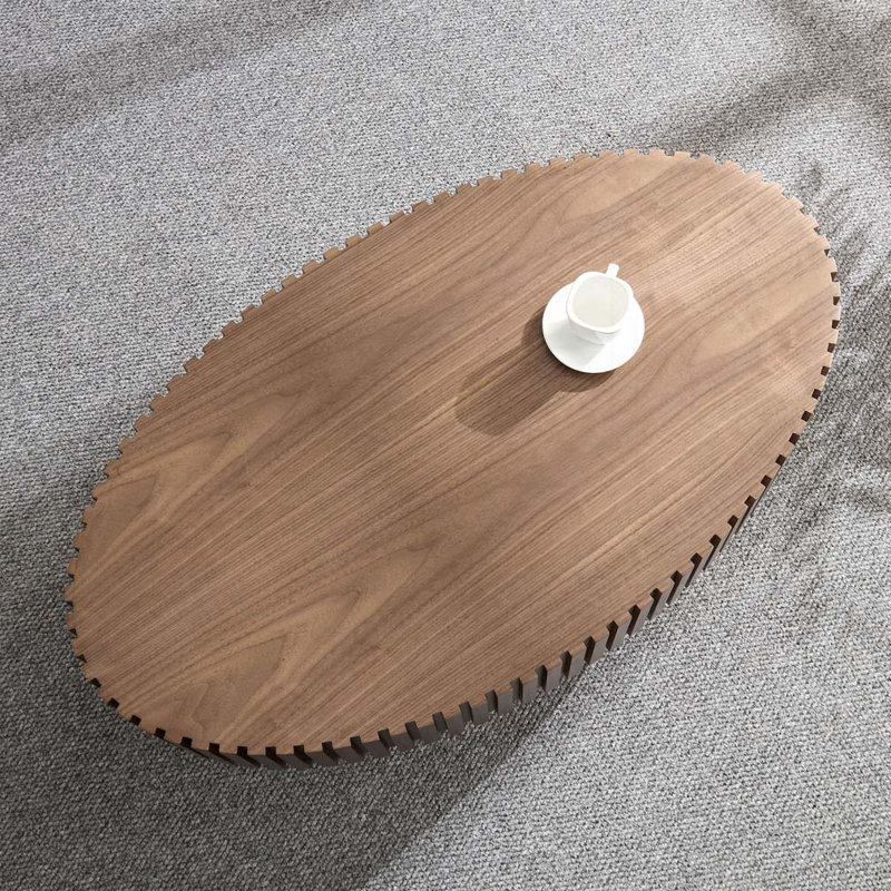 Latitude Run® Oval Handcraft Drum Coffee Table - Wayfair Canada