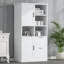 Armoire de rangement de salle de bain avec portes et tiroirs, plusieurs espaces de rangement, style autoportant, tablette ouverte, tablette réglable