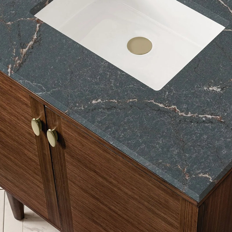 Amberly 36'' W Single Vanity, 8" Widespread, Parisien Bleu