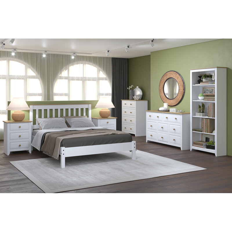 Argon double Bed Frame, White, Double (4'6)