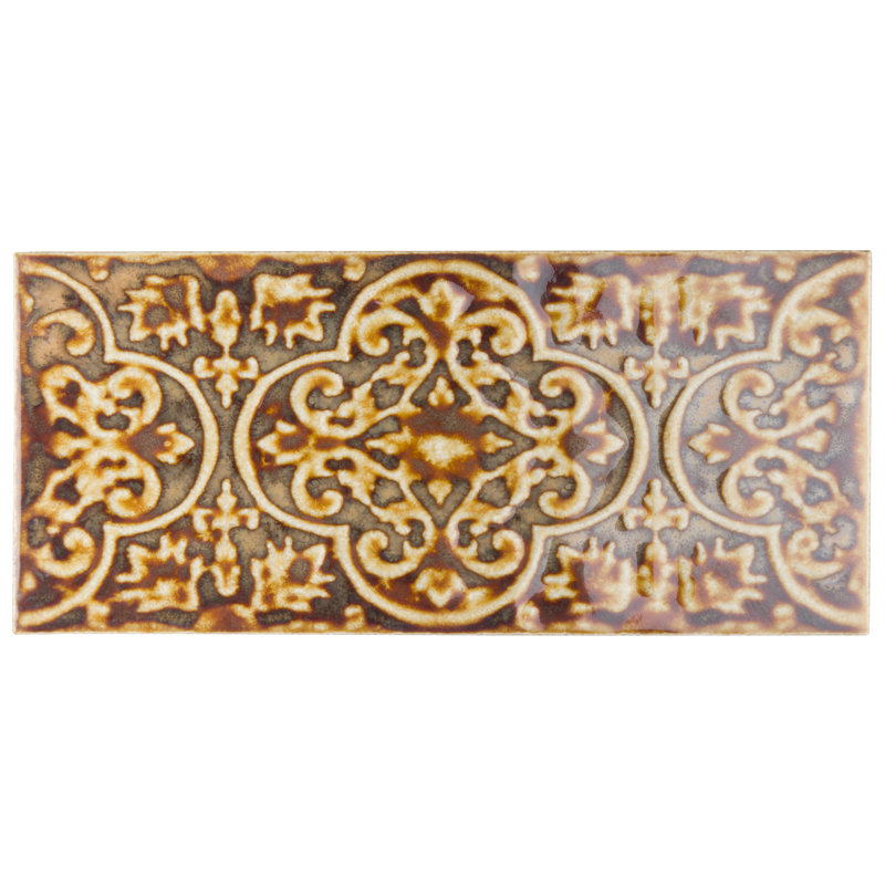 Carrelage mural en céramique aspect métal 5 po x 9 po Zurbaran, Cobre