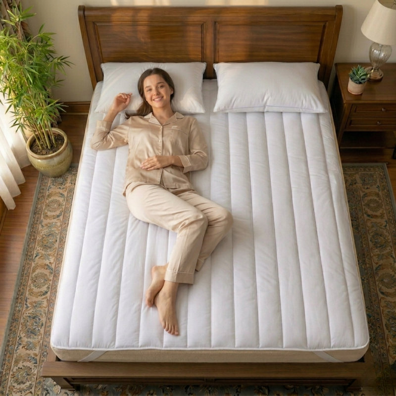 Fernbush Hypoallergenic 2 Inch Mattress Topper With Elastic Straps, Kingsize (5')