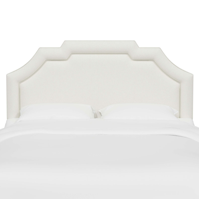 Tête de lit tapissier Jaoquim, Très grand, Zuma White Textured Linen
