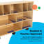 10 Compartment Manufactured Wood Shelving Unit