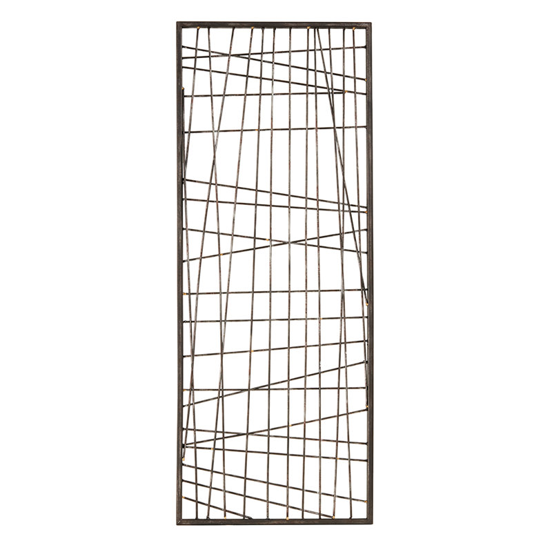 Ink+Ivy Style Black Metal Wall Decor - Handmade For A Stylish Home Piece Woven With Distressed Look