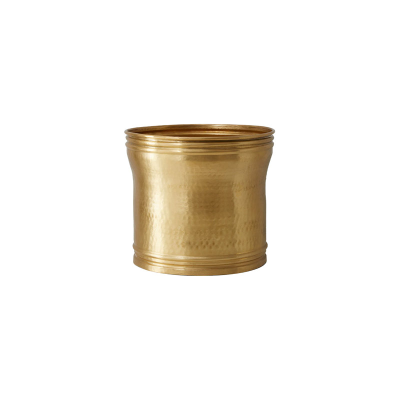 Rajani Hammered Aluminum Planter – Decorative Indoor Plant Pot With Textured Finish, Antique Cachepot For Home, Office, Event Décor, Gift Idea