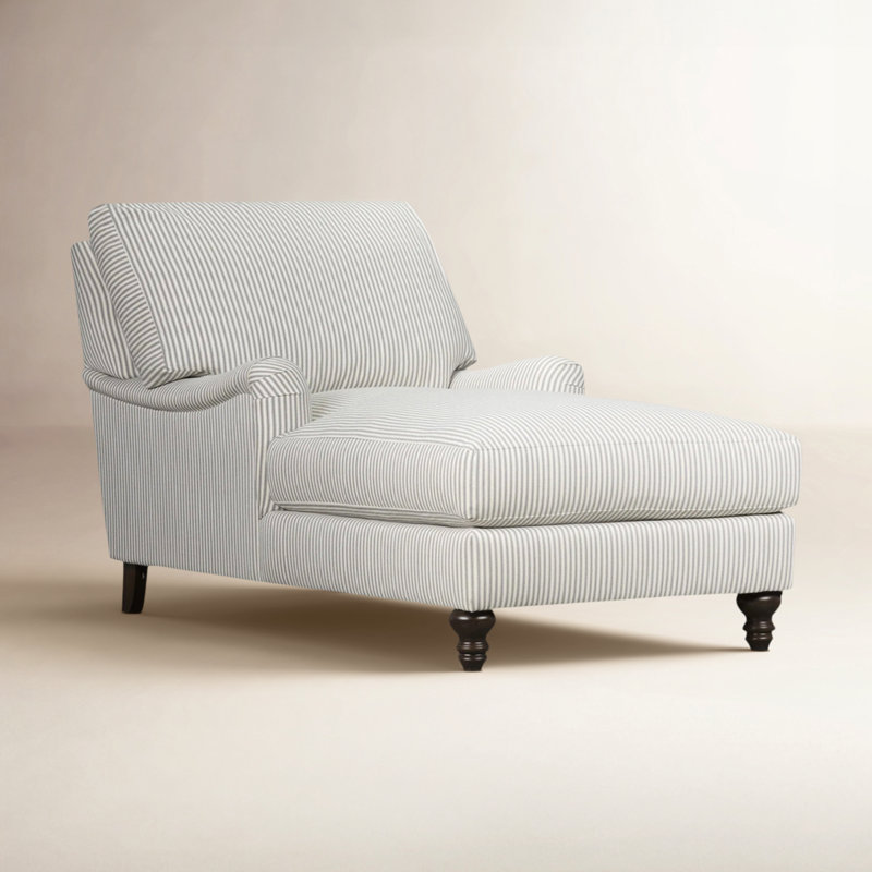 Walters Chaise Lounge, Cruise Gray Striped