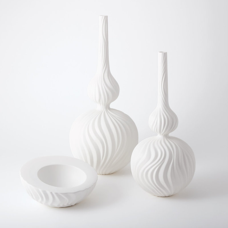Magura Vase, 30" H x 13" W x 13" D, Snow