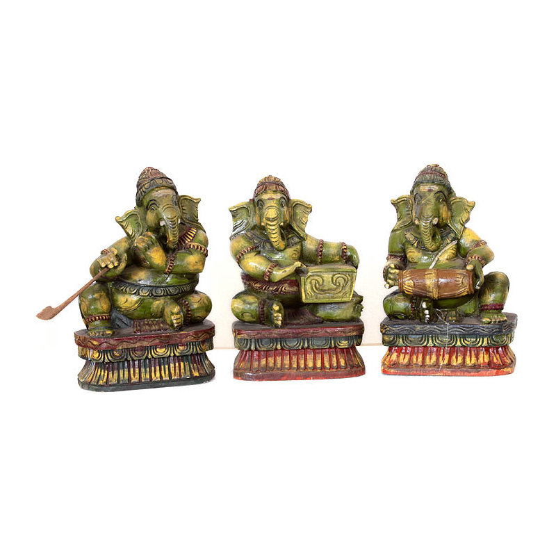Ensemble de trois Ganesha musical
