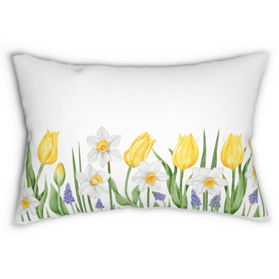 Elegant  Floral Decorative Pillow - Nature Inspired Aesthetic Cushion Indoor / Outdoor Home Decor