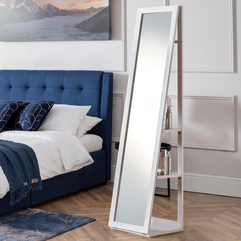 Fresco Engineered Wood Flat Floor Mirror