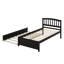 Base de lit simple avec lit gigogne en bois-1496115457