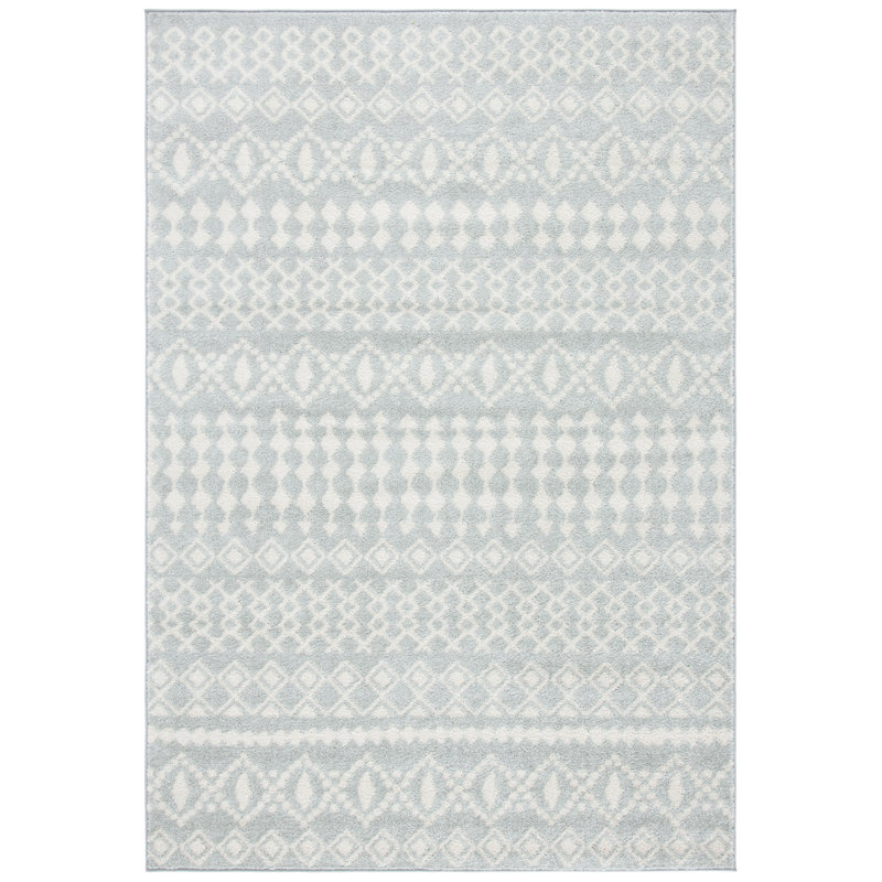 Lorenco Power Loom LightGray/Ivory Rug, Rectangle 9' x 12'