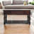Turned Legs Cherry Console Table, 2-Drawers, Dark Brown