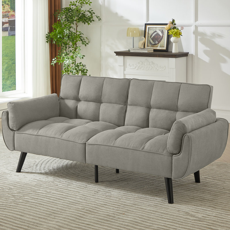 3 Seater Linen Blend Sofa, Grey