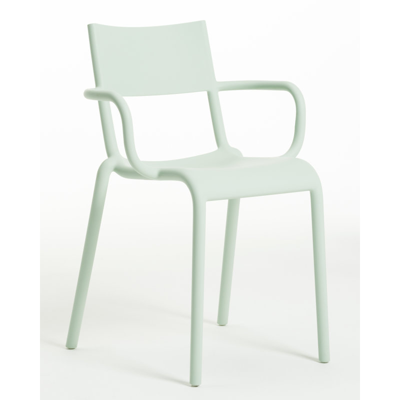 Generic A 18.11'' H Stacking Armchair, Sage Green