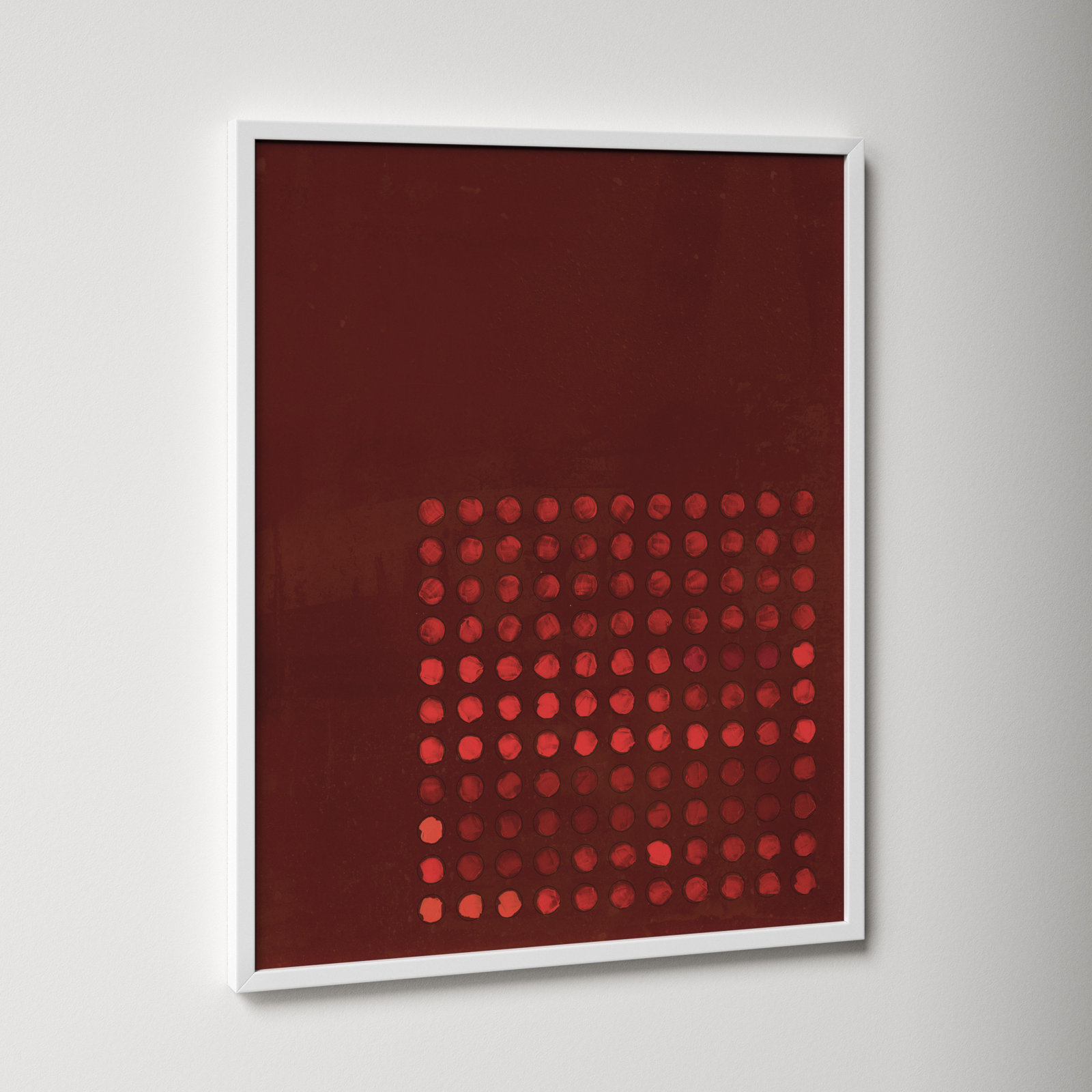Circles In Squares 7 by Jacques Pilon, 30" H x 24" W x 1.25" D, White