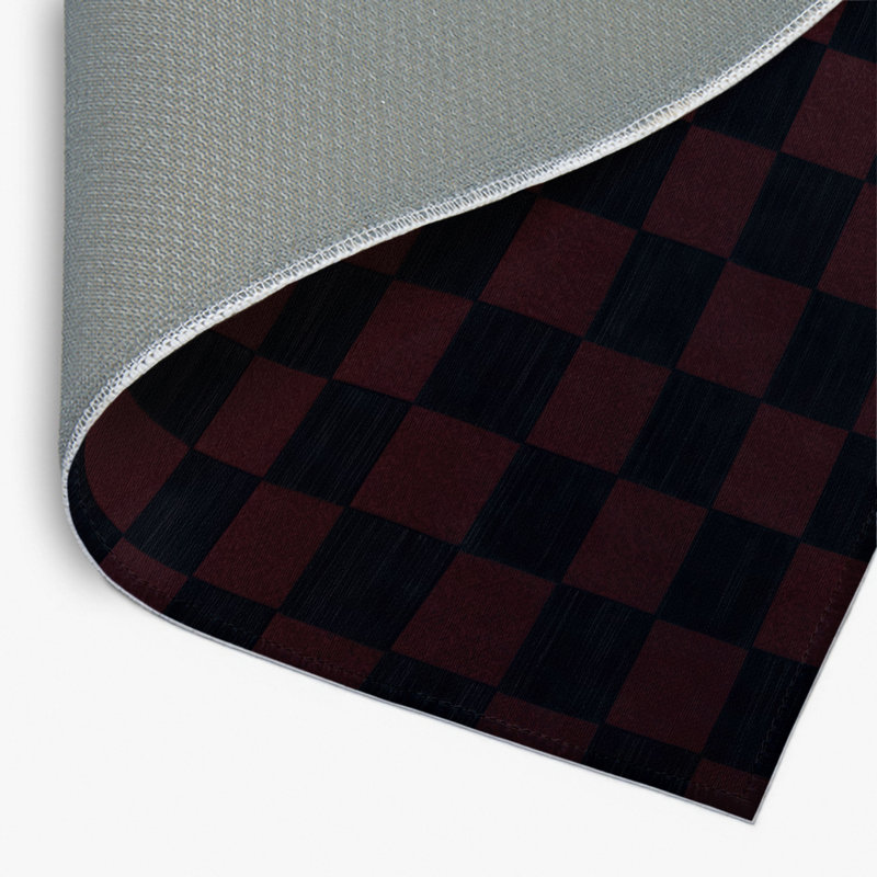 Tapis intérieur / extérieur mauve à carreaux, Rectangulaire 2 pi x 3 pi