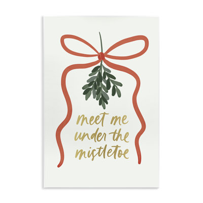 Under Mistletoe Christmas Canvas by Amanda Houston