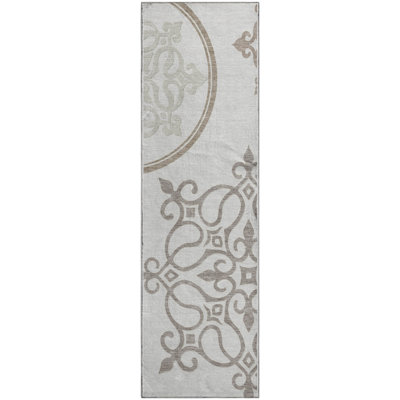 Premium Machine Washable Prisco Ivory Rug