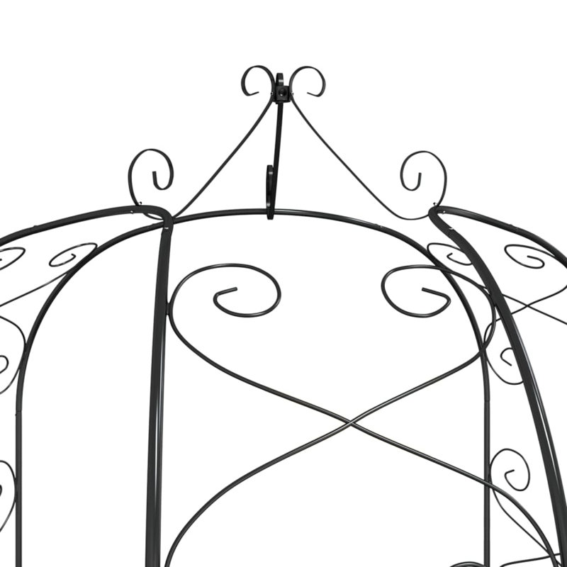 Aleatra 180cm W x 180cm D Steel Arbour in Black