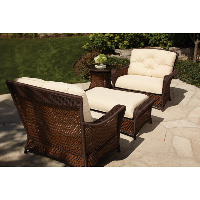 Grand Traverse Outdoor Round Side Table, Caramel