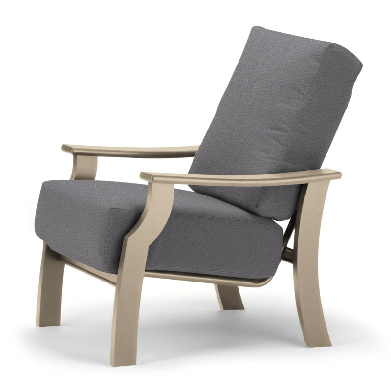 St. Catherine Outdoor Lounge Chair, Cast Slate Sunbrella® Plainweave, Textured Desert