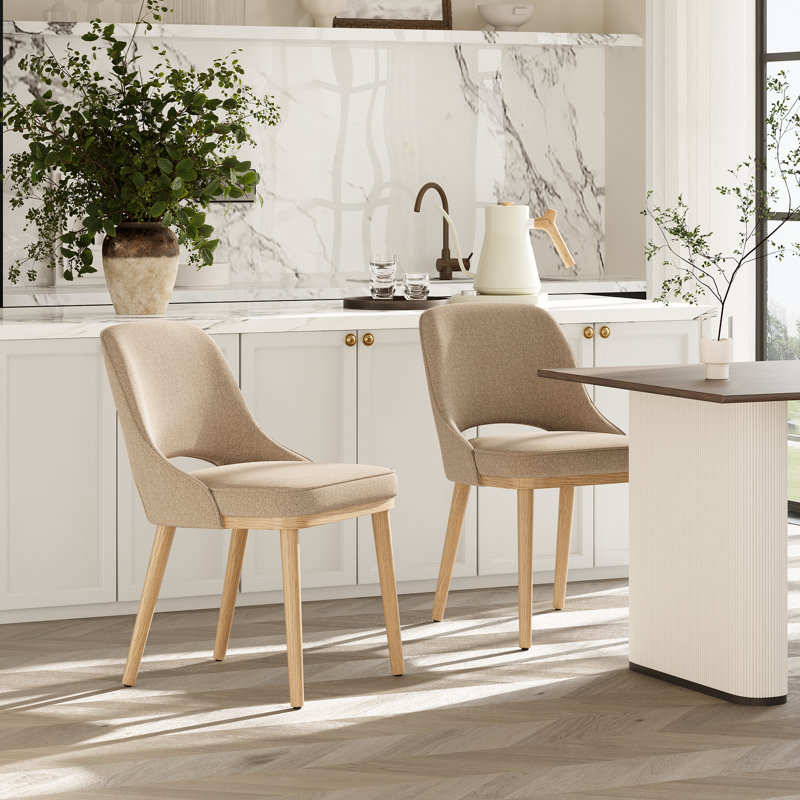 49cm H Fabric Upholstered Side Chair, Camel