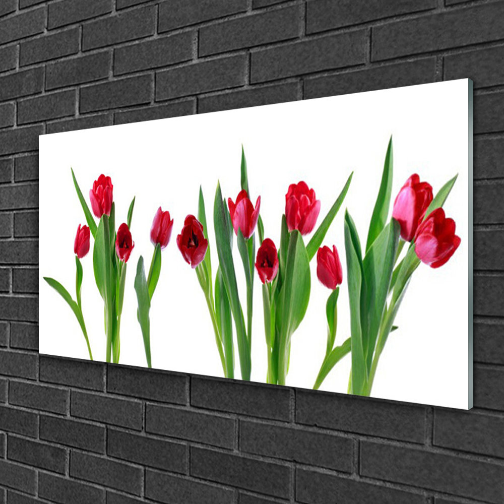 Glasbild Florale Tulpen