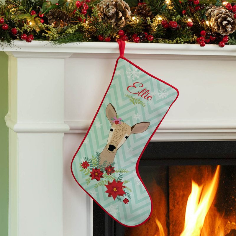 Personalized Girl Deer Stocking, Yes