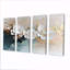 Ensemble de décorations murales abstraites blanches et or-1988133937