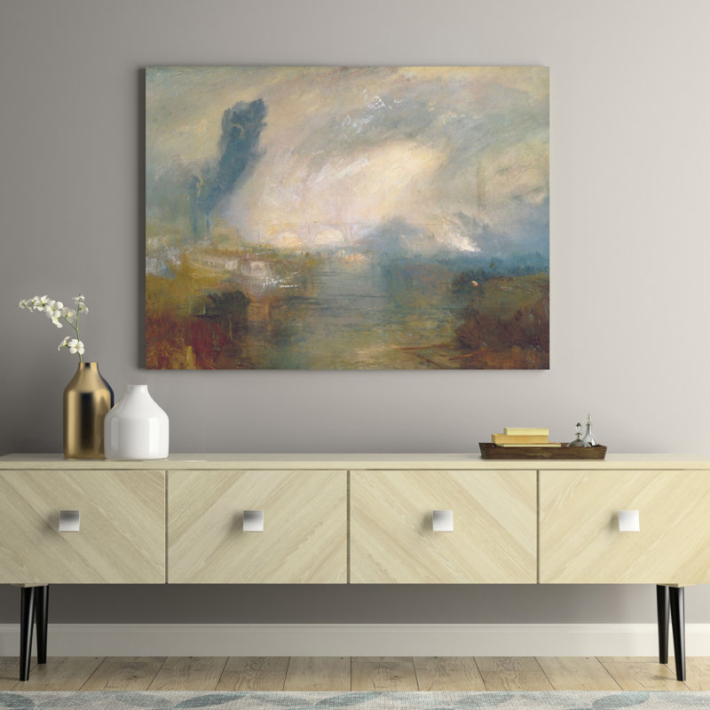 The Thames Above Waterloo Bridge by J.M.W. Turner - Wrapped Canvas Painting, 70cm H x 100cm W x 4cm D