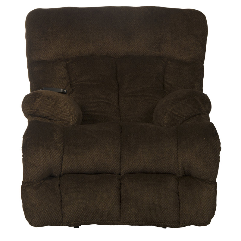 Sterling Upholstered Heated Massage Chair, Brown Polyester