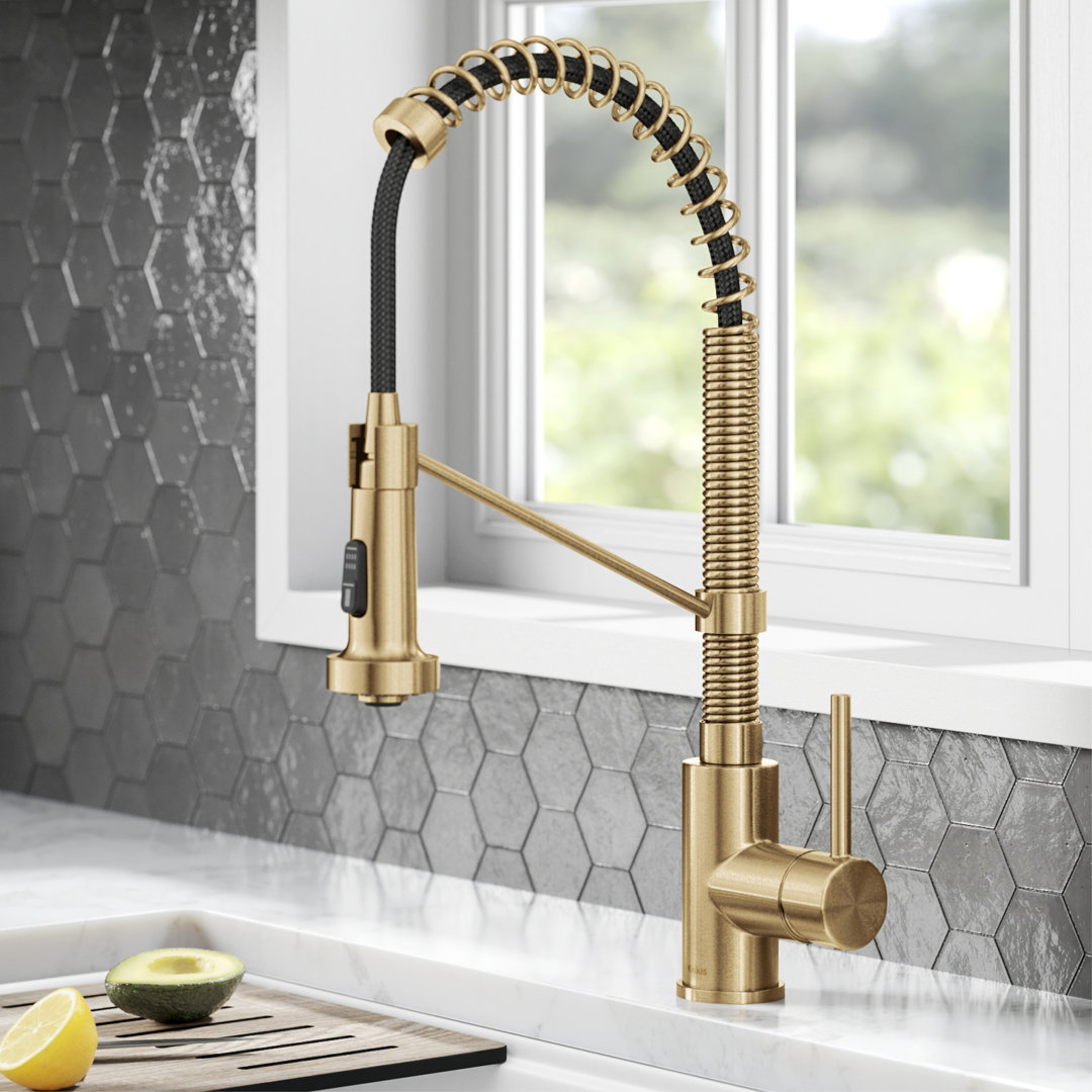 KRAUS Bolden Commercial Style 2-Function Single Handle Pull Down Kitchen Faucet Kraus