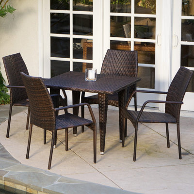 Sibylla 4 - Person Patio Dining Set Rectangular Table
