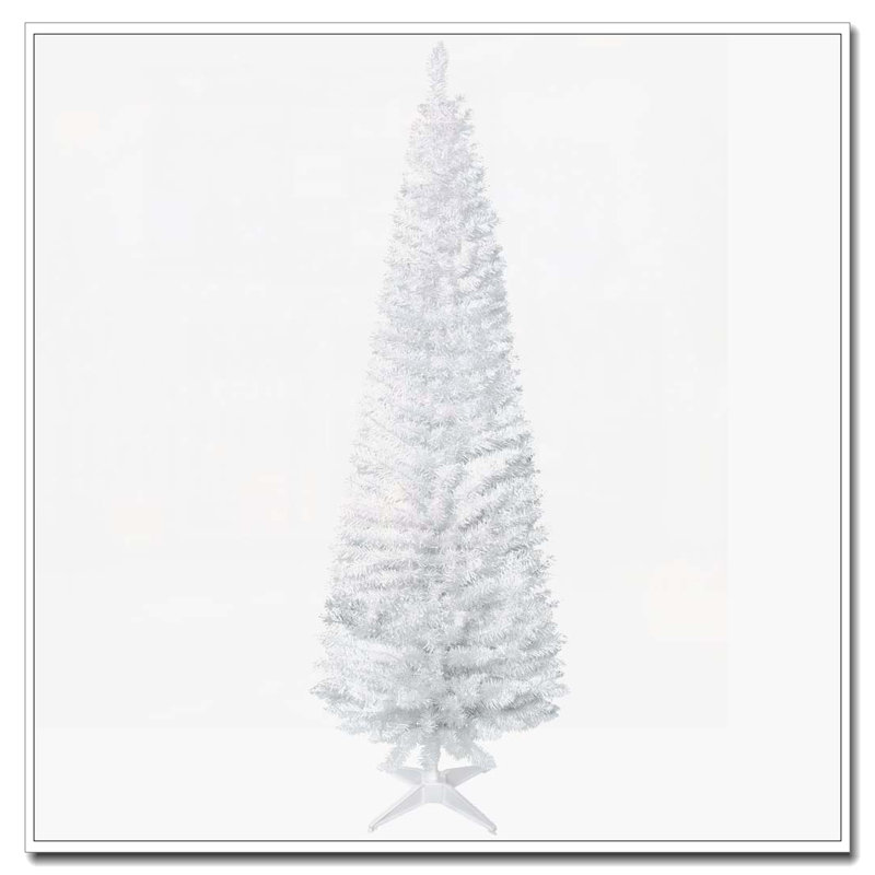 6' Artificial Pencil White Christmas Tree