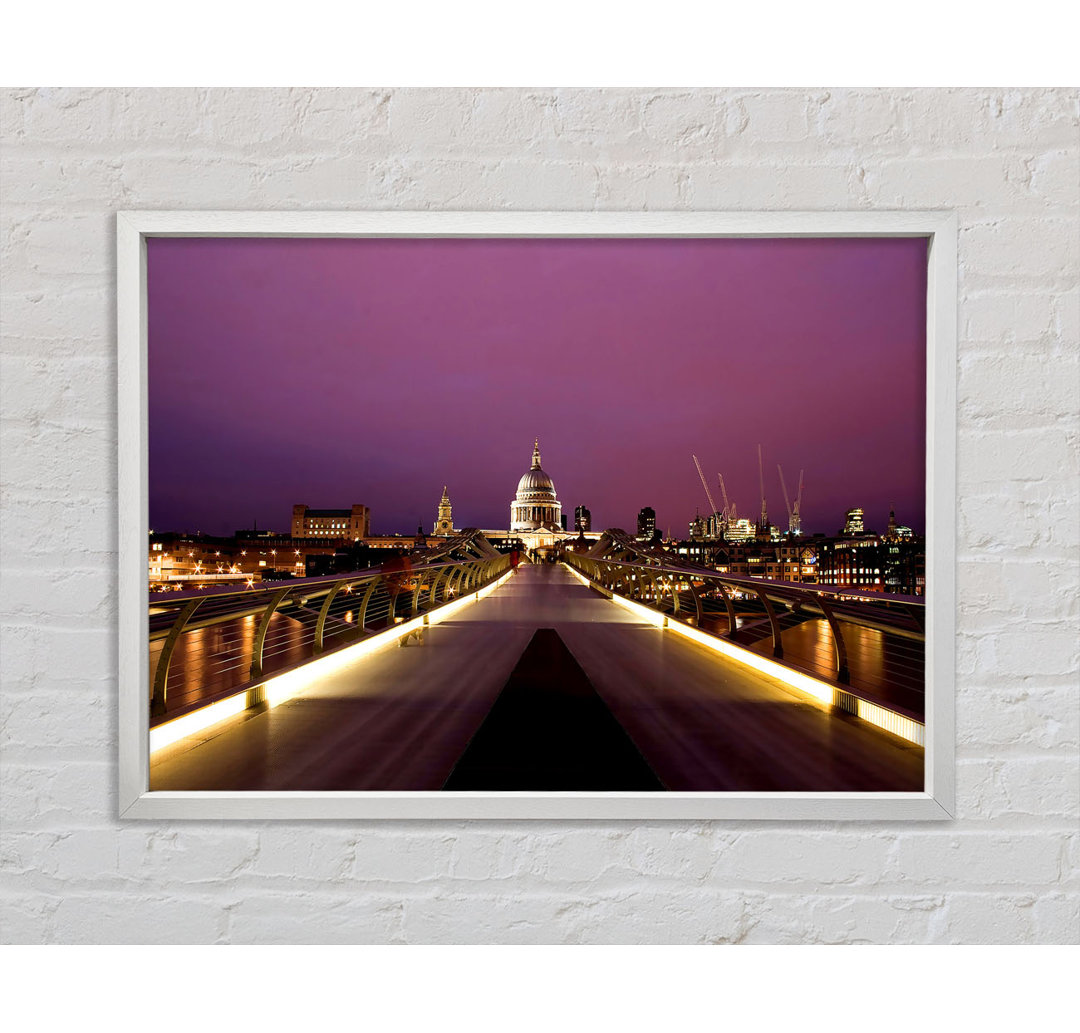 Millennium Bridge London - Einzelner Bilderrahmen Druck auf Leinwand