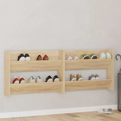 12 Pair Solid Wood Shoe Rack