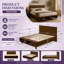 Structure de lit plateforme en noyer de Moore Moore