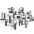 CosmoLiving by Cosmopolitan Black Metal Geometric 3D Stripes Home Wall Decor, 60" x 1" x 30"-71263994