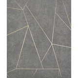 Antonina Vella Modern Metals Geometric Metallic Wallpaper Double Roll