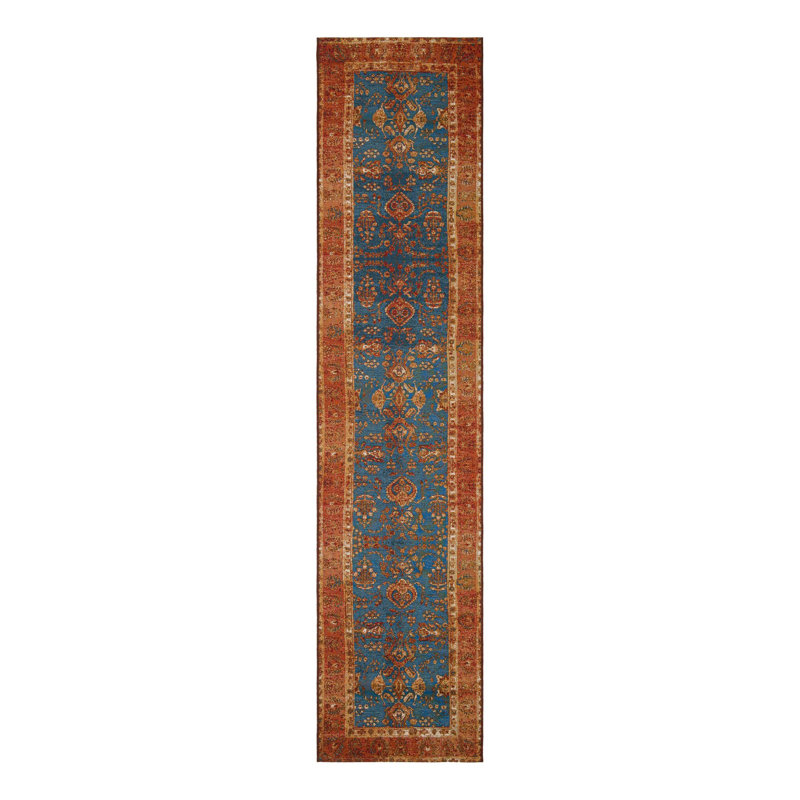 Indoor/Outdoor Traditional Area Rug, Runner 2'7" x 12'