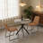 31.6 Inch Round Dining Table And Chairs For 2, Space Saving Modern Casual Coffee Table Set For Apartment Kitchen Dining Room Rhine Gray Table & 2 Brown Chairs-125998164-125998168