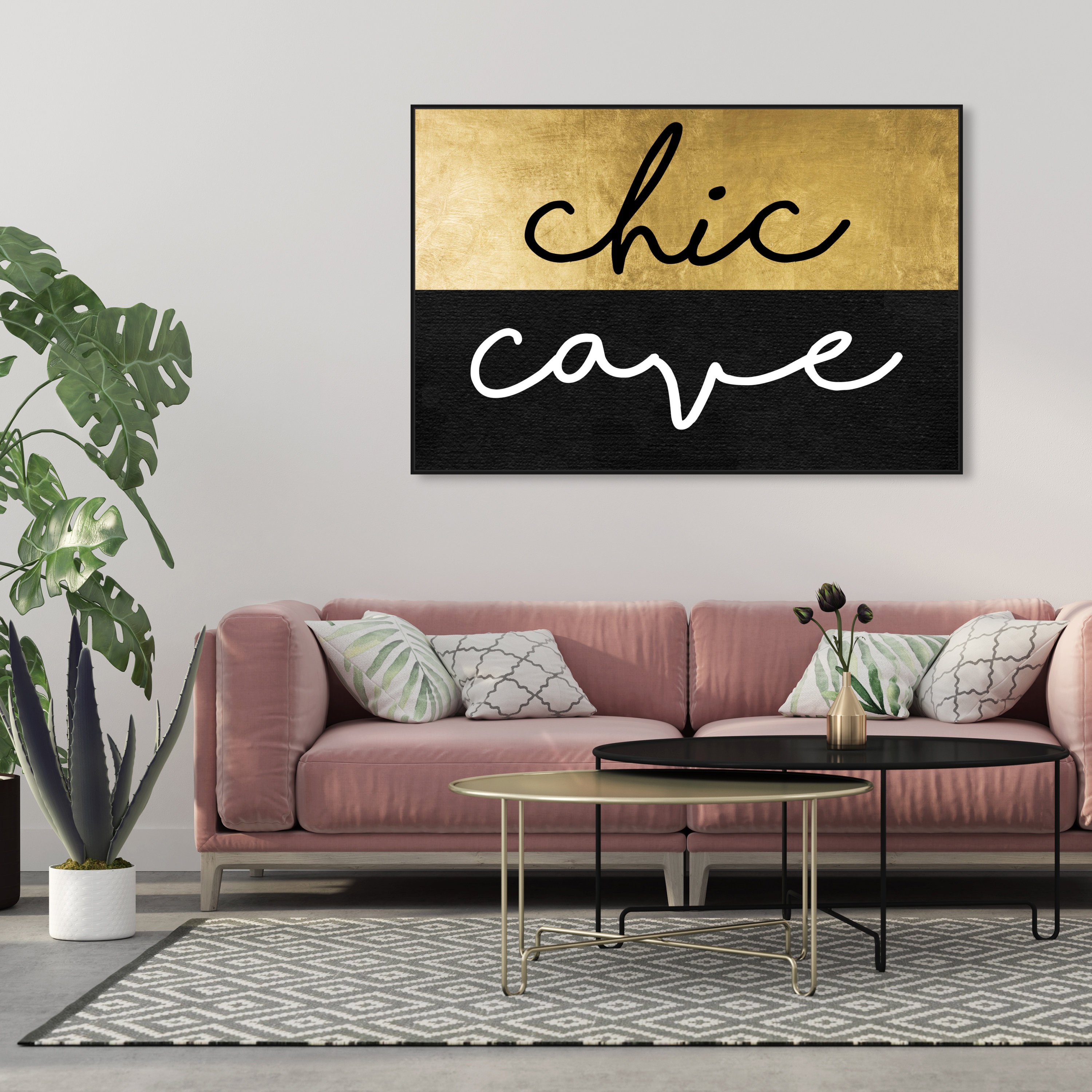 Oliver Gal 'Shopping and Coffee' Fashion and Glam Wall Art Canvas