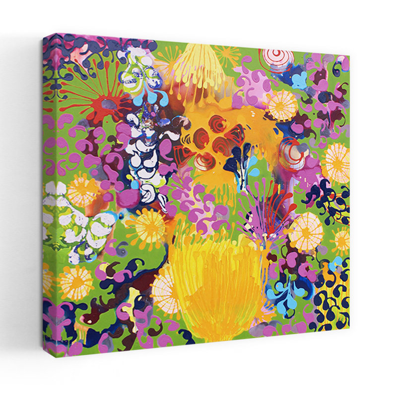 Hard Candy Contemporary Abstract Art, 24" H x 24" W