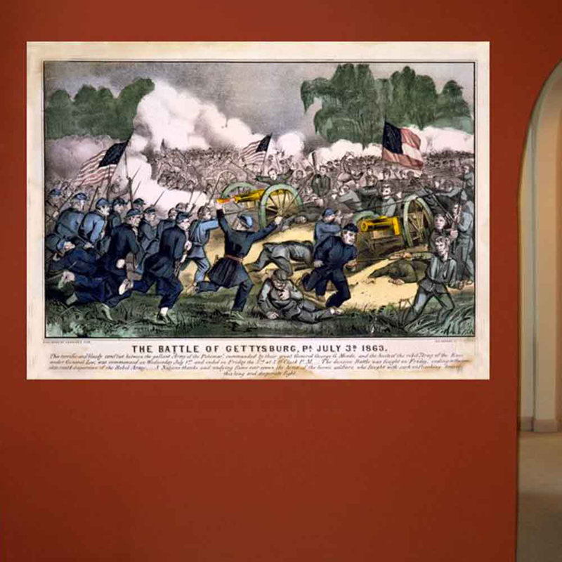 Bataille de Gettysburg, affiche brillante, H 17,5 po x l 24 po