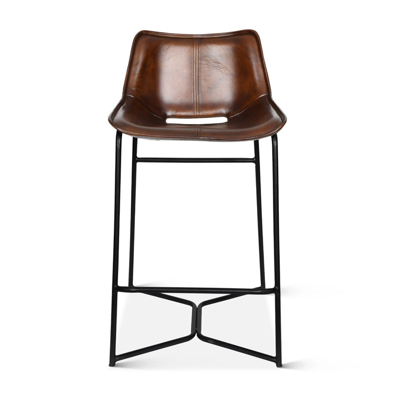 Brisben Upholstered Stool with Metal Frame