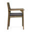 2 chaises gris foncé pour la salle à manger - en bois et 2 grises avec résilient